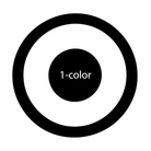 Single-color custom gobo option illustrated by a white ring on a black disc