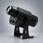 GoboSolution 80W outdoor logo projector with a black housing and U-shaped mounting bracket